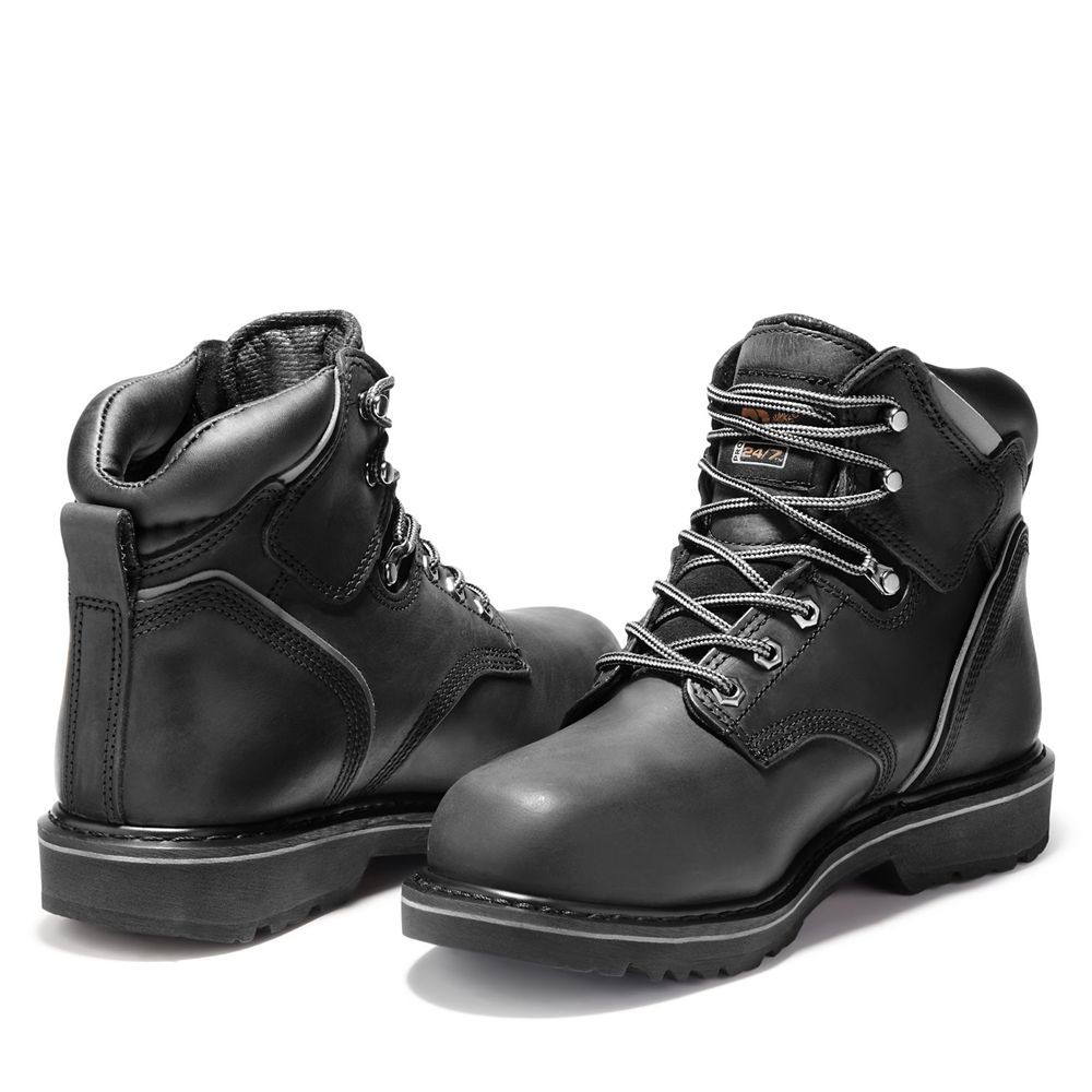 Bocanci De Muncă Timberland Barbati Negrii - Pro® Pit Boss 6\" Steel Toe - Romania - FGCMAP297